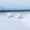 Cercei din argint Simple Crystal Heart picture - 4