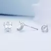Cercei din argint Simple Crystal Heart picture - 5