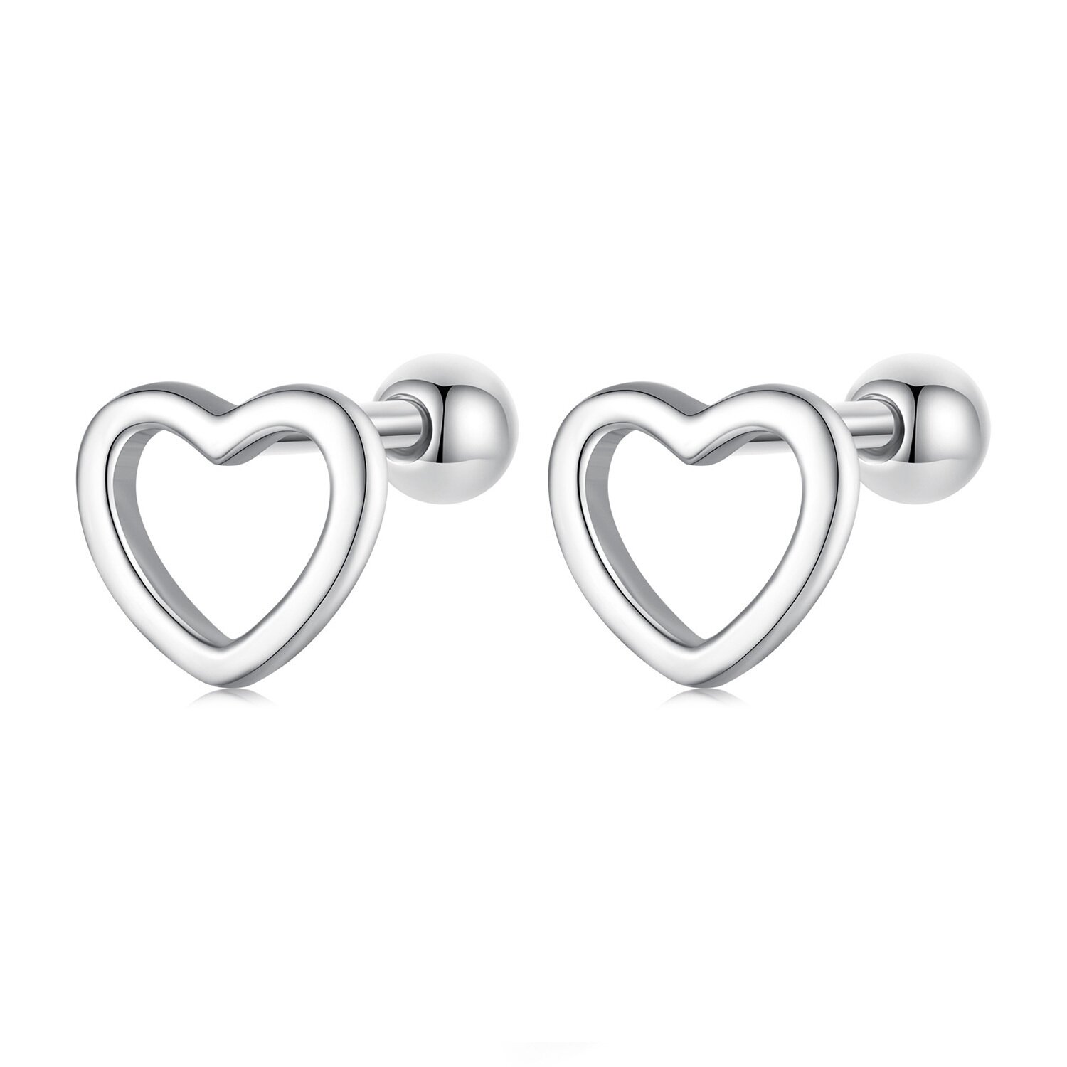 Cercei din argint simple heart