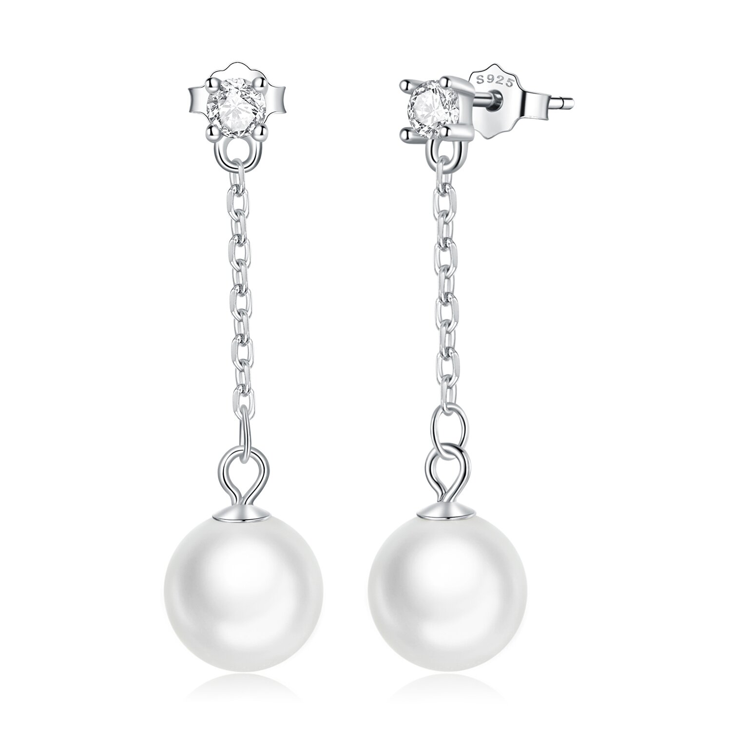 Cerceidin argint simple pearl