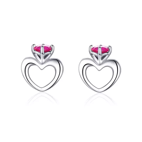 Cercei din argint Small Hearts Earrings