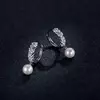 Cercei din argint Sparkling Pearl Hoops picture - 5