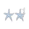 Cercei din argint Sparkling Starfish picture - 1