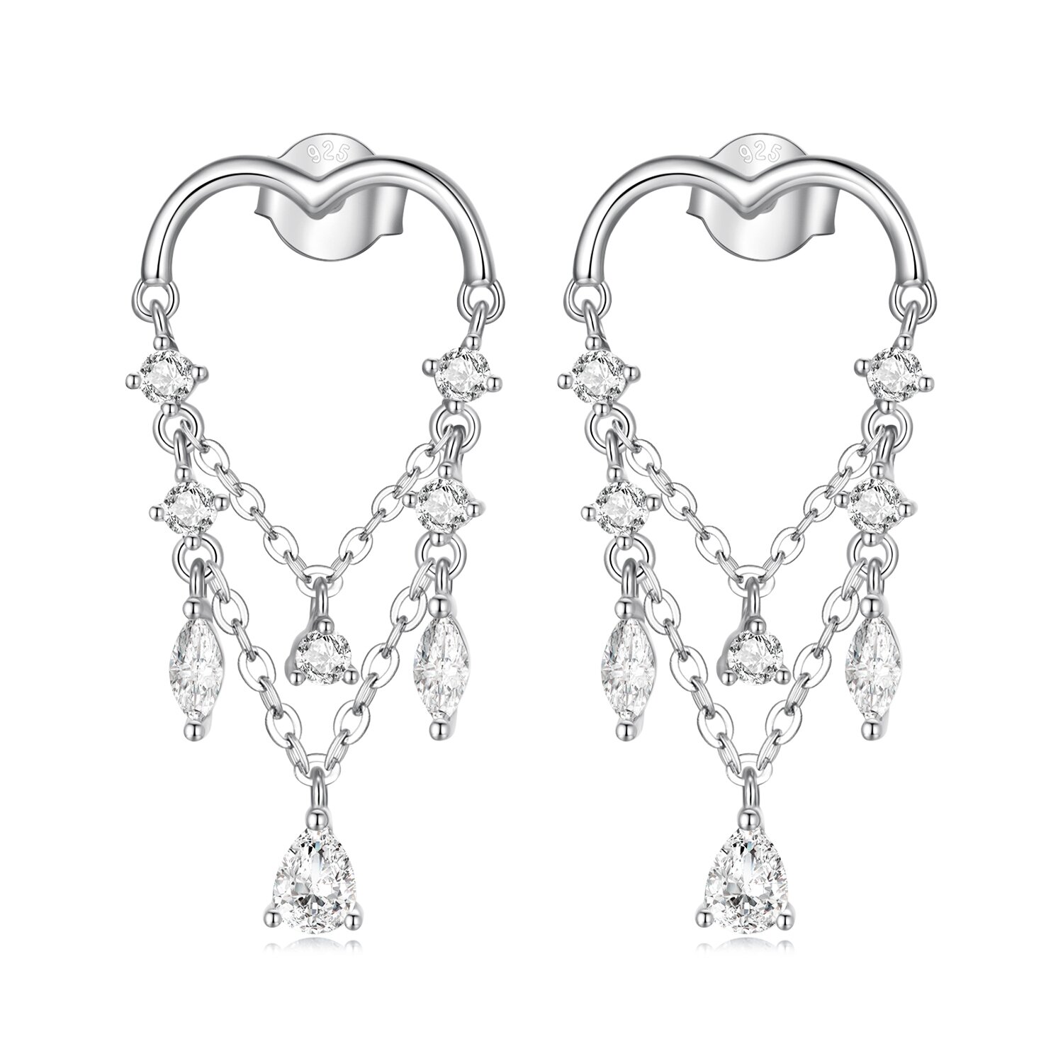 Cercei din argint stunning chain