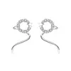 Cercei din argint Swirl Silver Star