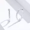 Cercei din argint Swirl Small Hoops picture - 4