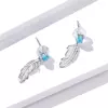 Cercei din argint Turquoise Feathers picture - 3