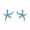 Cercei din argint Turquoise Sea Star picture - 1