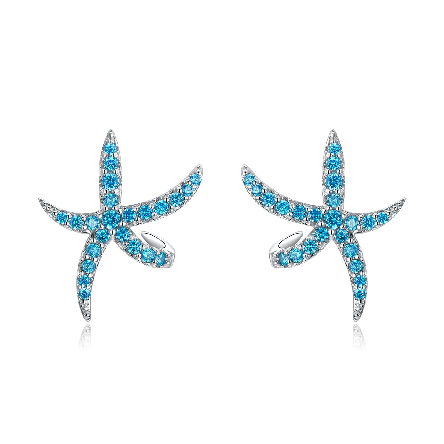 Cercei din argint Turquoise Sea Star