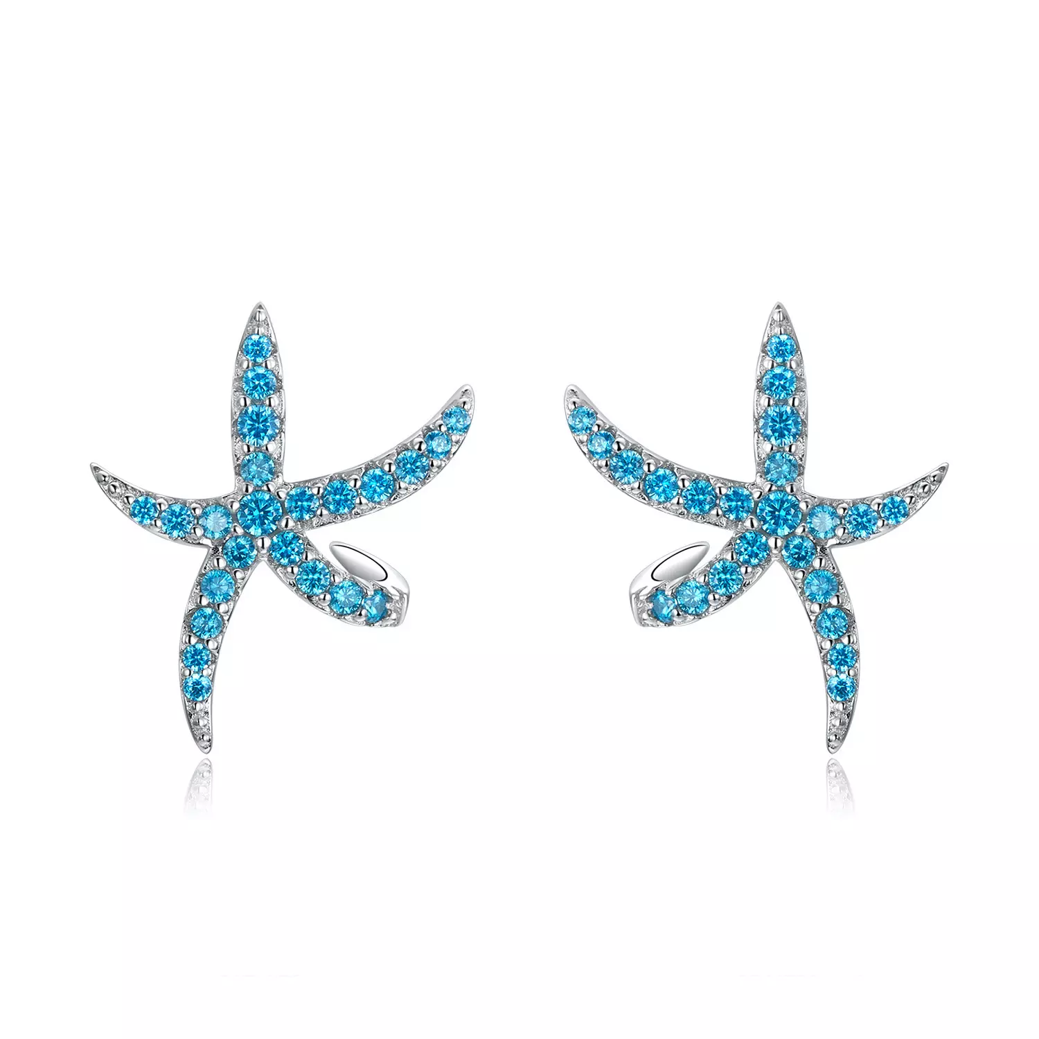 Cercei din argint Turquoise Sea Star