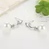Cercei din argint Wave Drop Pearls picture - 3