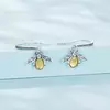 Cercei din argint Yellow Crystal Bee picture - 3