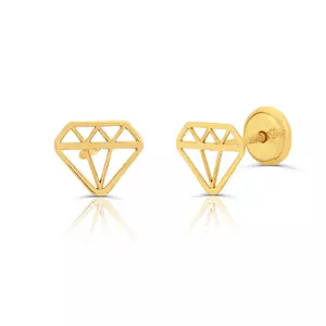 Cercei din aur 14K Contur Diamant