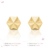 Cercei din aur 14K Hexagon Geometric picture - 4