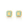 Cercei din aur 14K pentru copii Blue Clover picture - 2