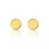 Cercei din aur 14k pentru copii Deep Round Shape picture - 3