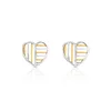 Cercei din aur 14K pentru copii Geometric Hearts picture - 2