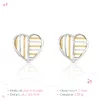 Cercei din aur 14K pentru copii Geometric Hearts picture - 3