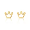 Cercei din aur 14K pentru copii Mother of Pearl Crown picture - 2