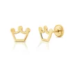 Cercei din aur 14K pentru copii Mother of Pearl Crown picture - 1