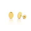 Cercei din aur 14k pentru copii Oval Shape picture - 1