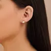 Cercei din aur 14k Square and Pearls picture - 2