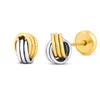 Cercei din aur 14K Triple Intersected Circles picture - 1