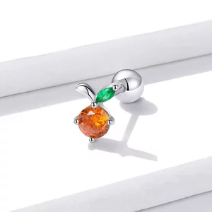 CERCEL din argint Crystal Orange
