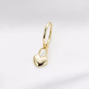 CERCEL din argint Golden Heart