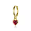 CERCEL din argint Golden Red Heart