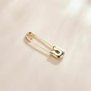 CERCEL din argint Golden Safety Pin