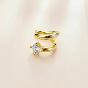 CERCEL din argint Golden Shine