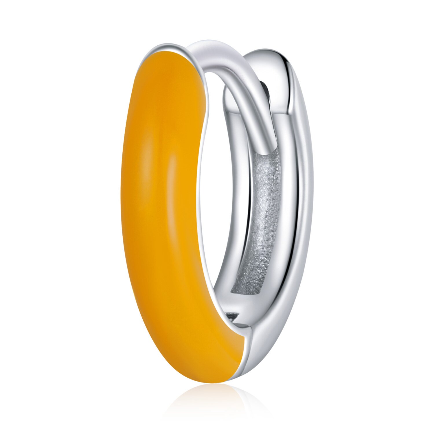 Cercel din argint orange email