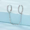 CERCEL din argint Silver Chain Crystals picture - 4