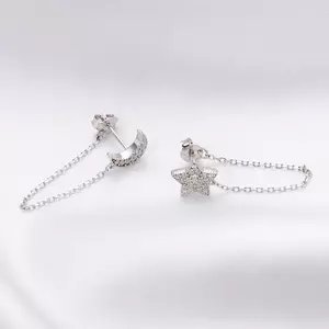 CERCEL din argint Star Chain
