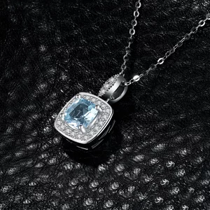 Colier de argint Amazing Square Topaz