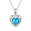 Colier din argint Blue Crystal Heart picture - 1