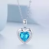 Colier din argint Blue Crystal Heart picture - 4