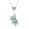 Colier din argint Blue Crystal Teddy picture - 1