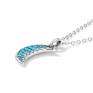 Colier din argint Blue Studded Moon
