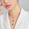Colier din argint Blue Winged Heart picture - 5