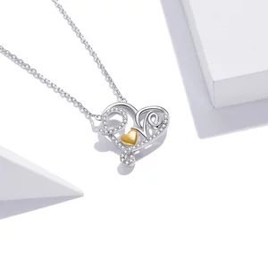Colier din argint Crystal Loving Heart