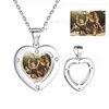 Colier din argint Custom Photo Simple Heart picture - 1