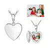 Colier din argint Custom Photo Simple Silver Heart