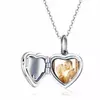 Colier din argint Custom Photo Sparkling Crystal Heart picture - 2