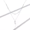 Colier din argint Double Chain Simple Heart picture - 4
