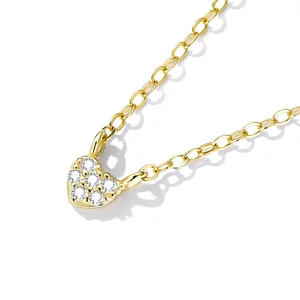 Colier din argint Golden Mini Heart