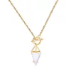 Colier din argint Golden Moonstone Enchanted Triangle picture - 1