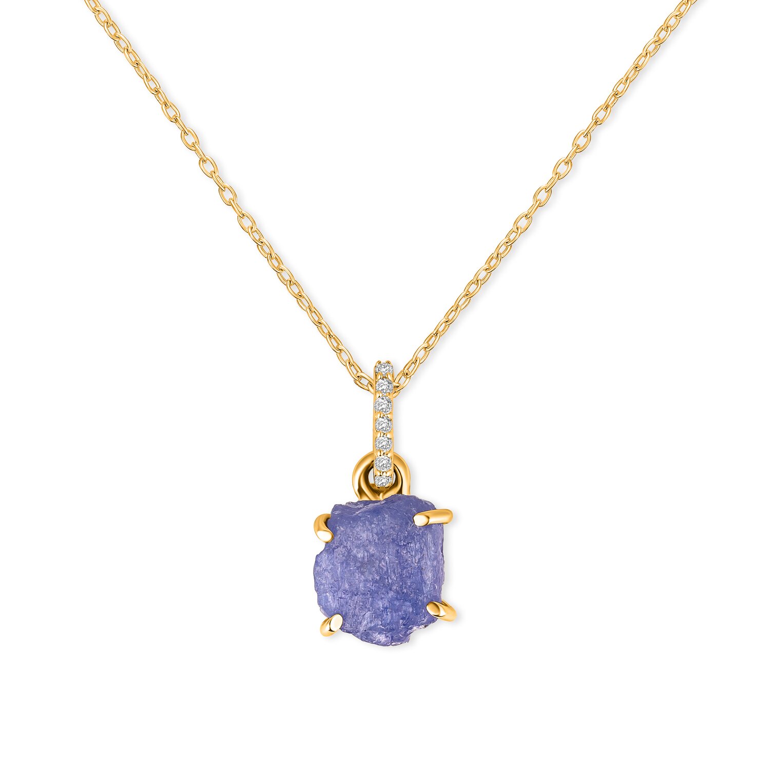 Colier din argint Golden Piece of Tanzanite