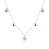 Colier din argint Green Daisy Crystals picture - 1